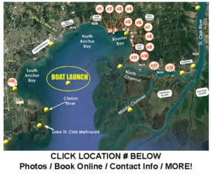 map of lake st clair vacation rentals