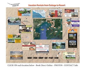 map of lake st. clair vacation house rentals