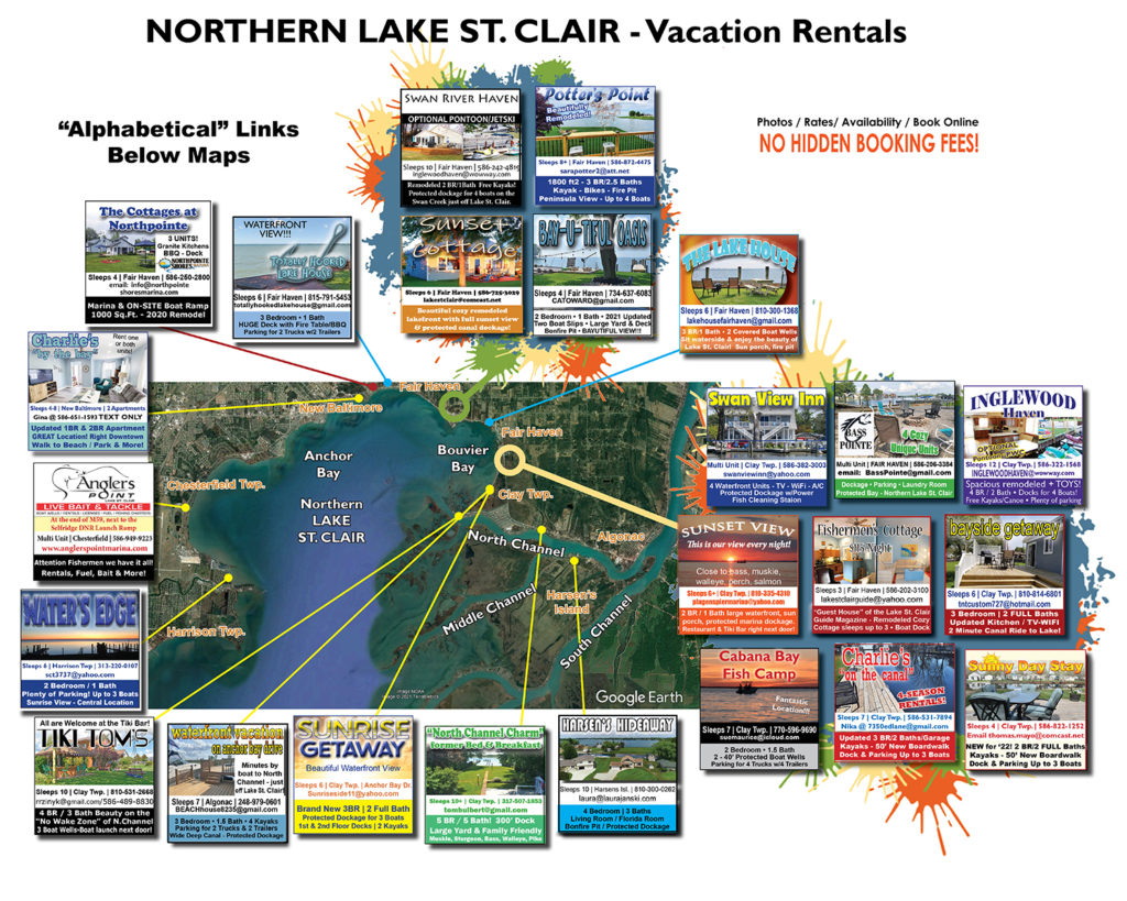 Lake St. Clair Vacation House Cabin Cottage Rentals St. Clair Rentals