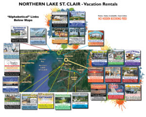map lake st. clair vacation rentals