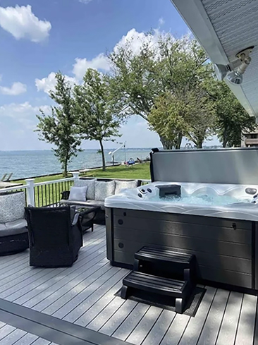 Anchor Bay Getaway Fair Haven Hot Tub View